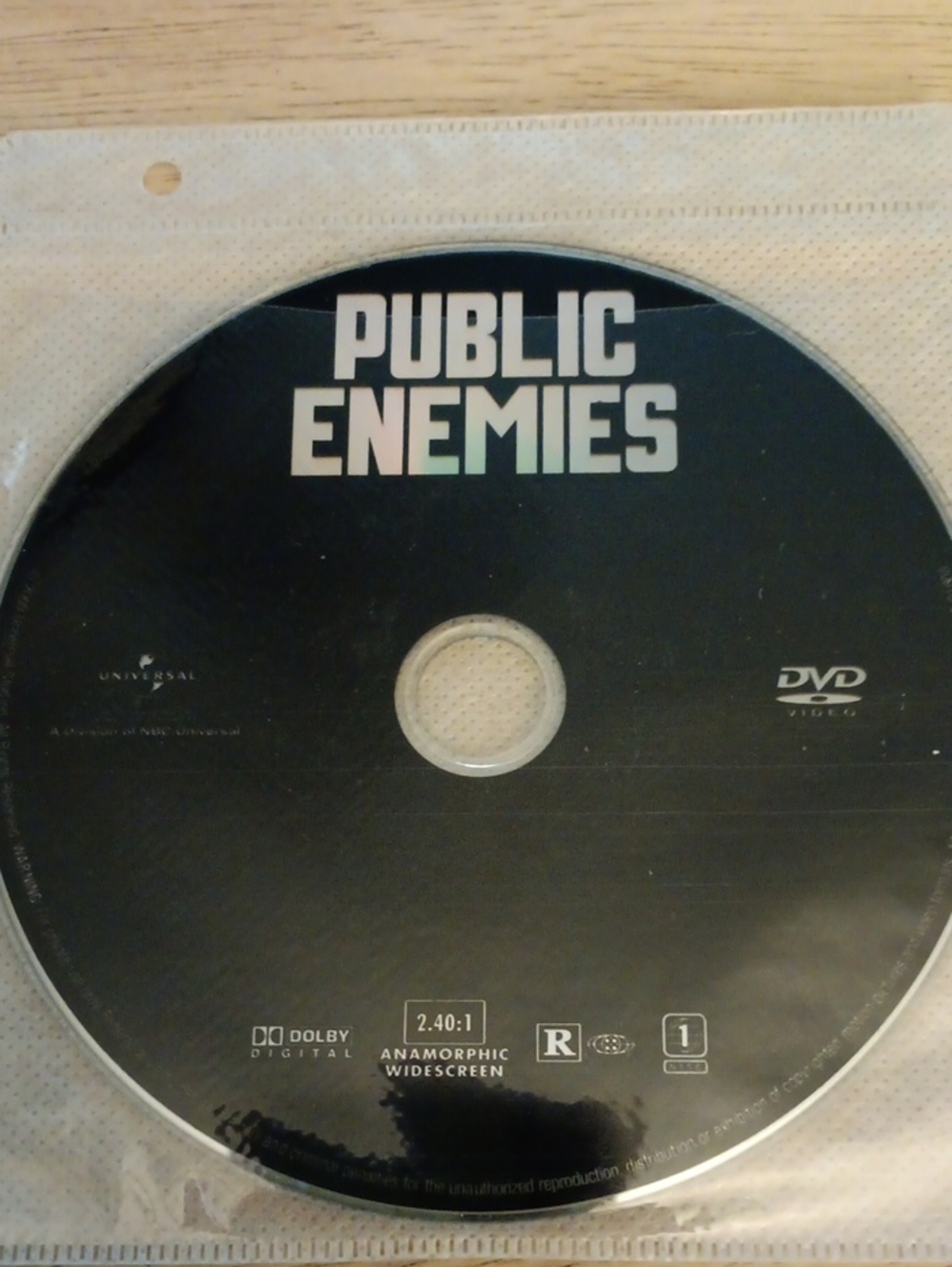Public Enemies DVD *NO CASE*